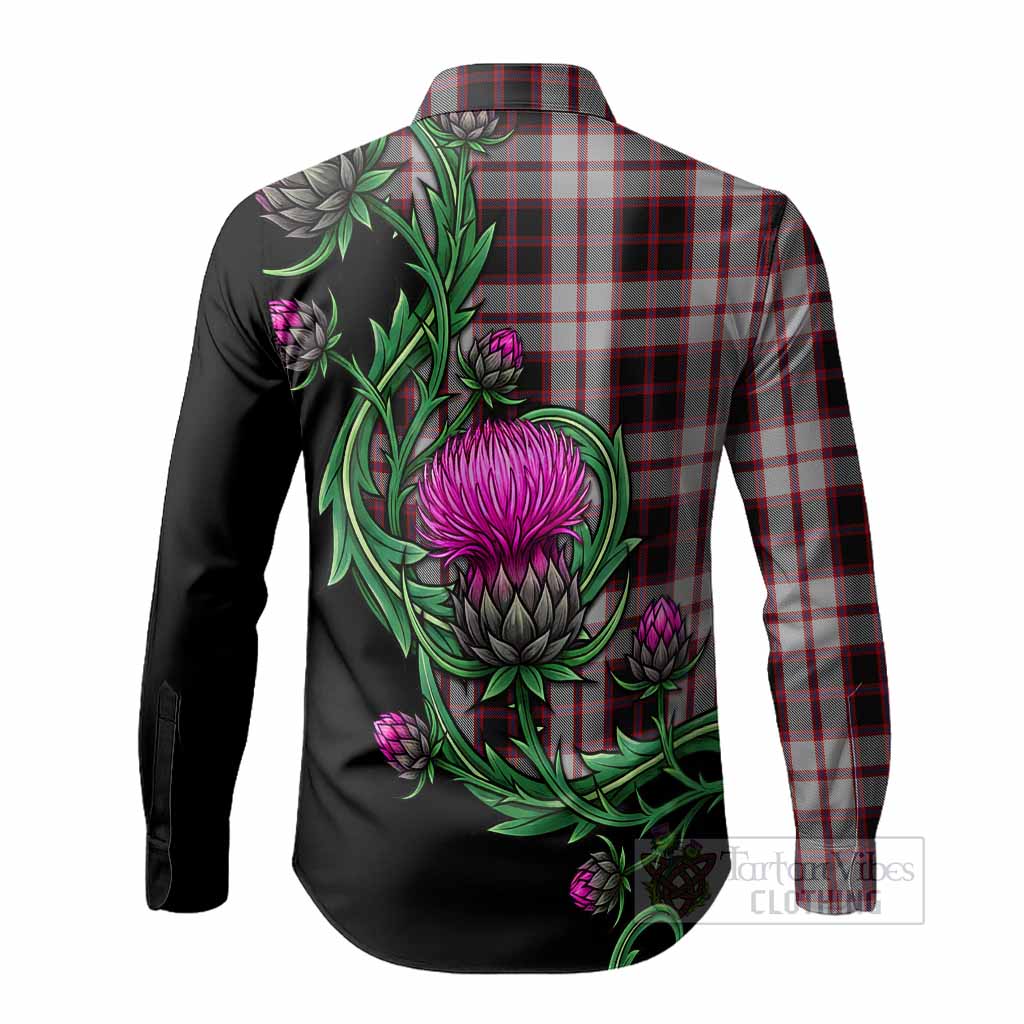 MacPherson (McPherson) Tartan Long Sleeve Button Shirts Resilient Scottish Thistle
