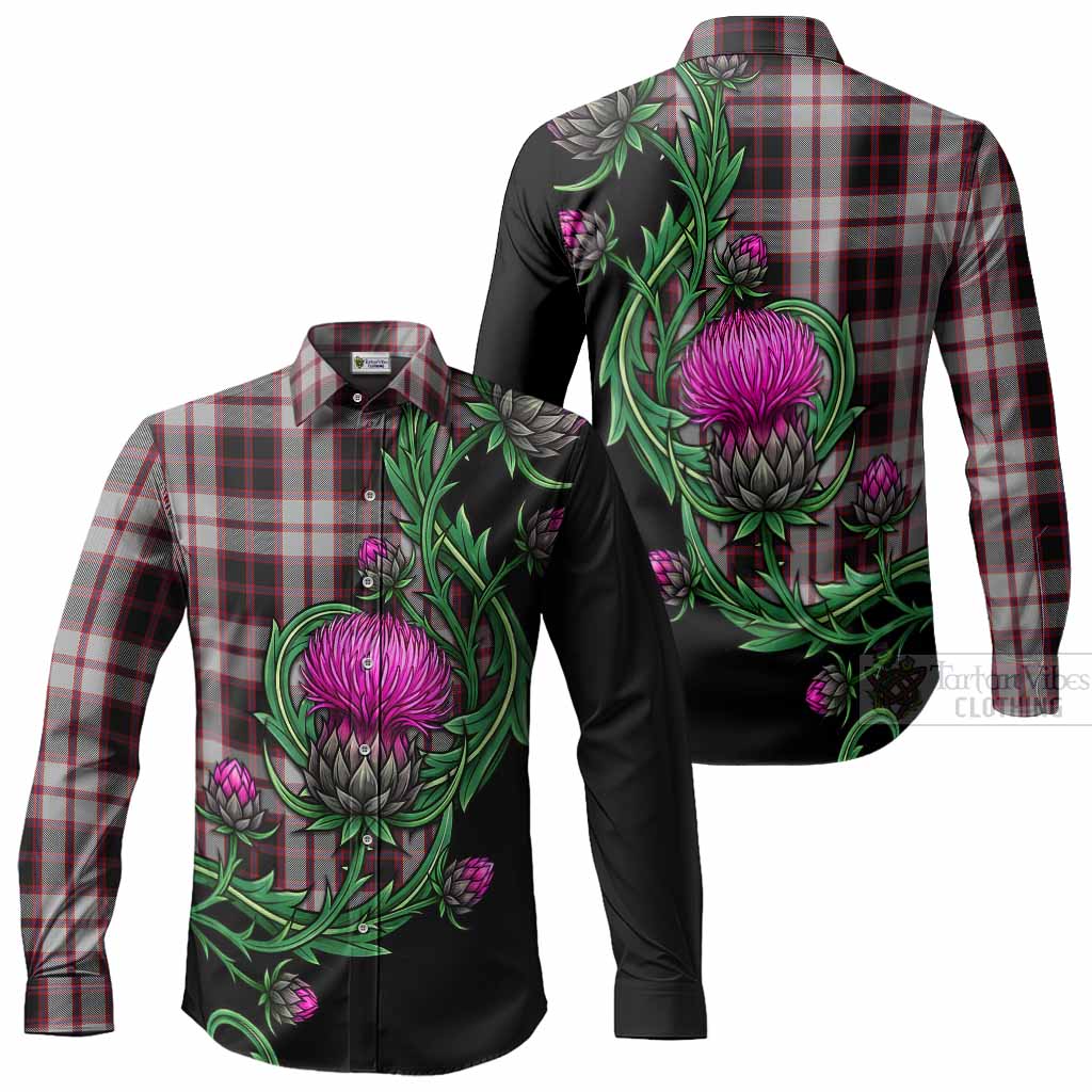 MacPherson (McPherson) Tartan Long Sleeve Button Shirts Resilient Scottish Thistle