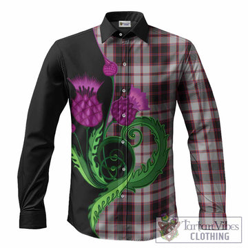 MacPherson (McPherson) Tartan Long Sleeve Button Shirts Traditional Scottish Thistle