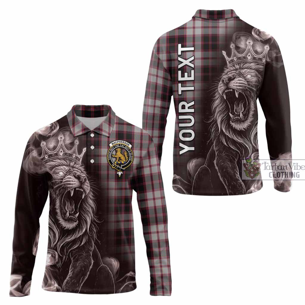 MacPherson (McPherson) Tartan Long Sleeve Polo Shirt Roaring Lion Heritage