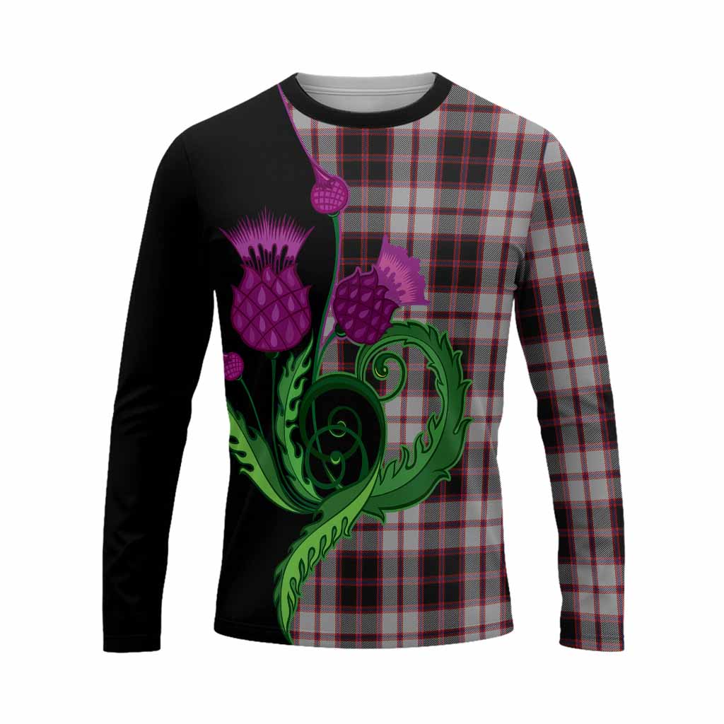 MacPherson (McPherson) Tartan Long Sleeve T-Shirt Traditional Scottish Thistle