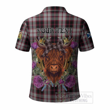 MacPherson (McPherson) Tartan Polo Shirt Scottish Thistle Heilan Coo