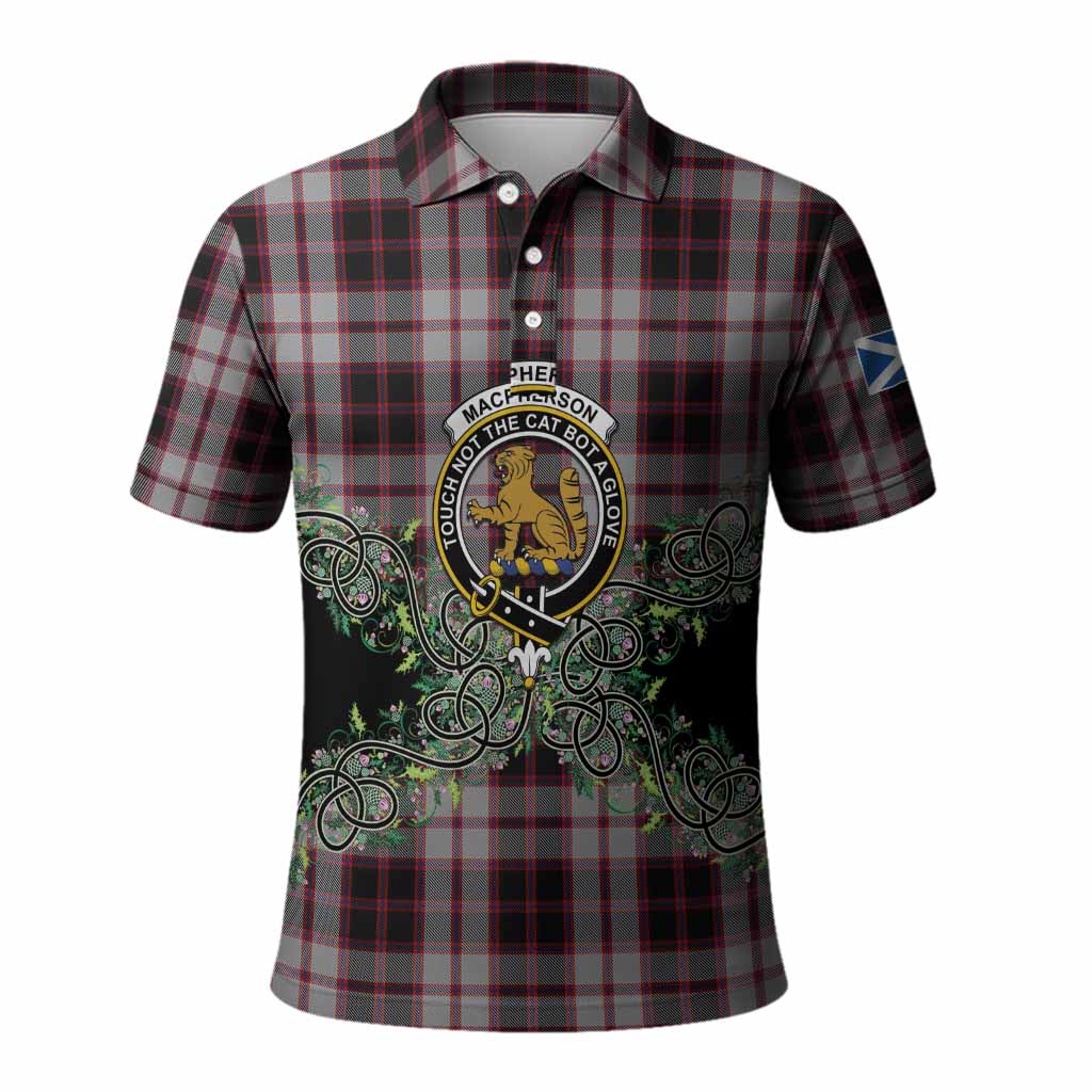 MacPherson (McPherson) Tartan Polo Shirt Thistle Scottish Spirit
