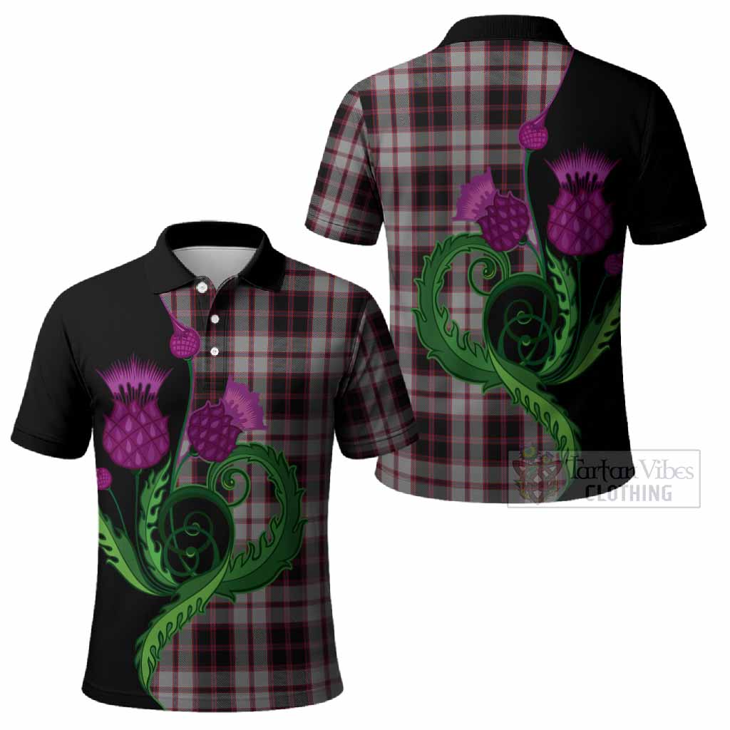 MacPherson (McPherson) Tartan Polo Shirt Traditional Scottish Thistle