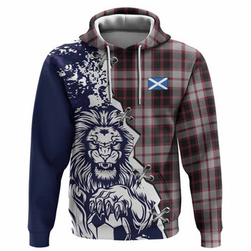 MacPherson (McPherson) Tartan Scottish Hoodie Angry Lion With Soccer Ball Style