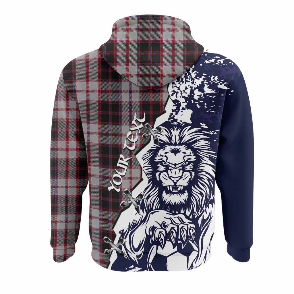 MacPherson (McPherson) Tartan Scottish Hoodie Angry Lion With Soccer Ball Style