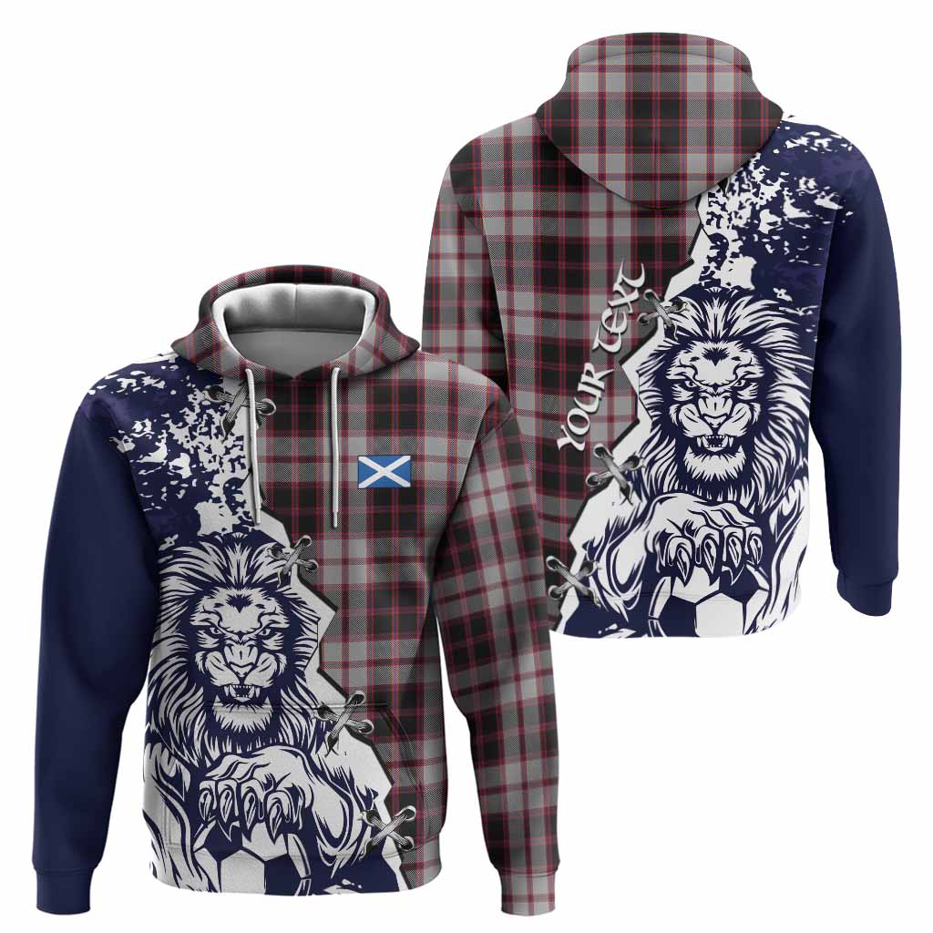 MacPherson (McPherson) Tartan Scottish Hoodie Angry Lion With Soccer Ball Style