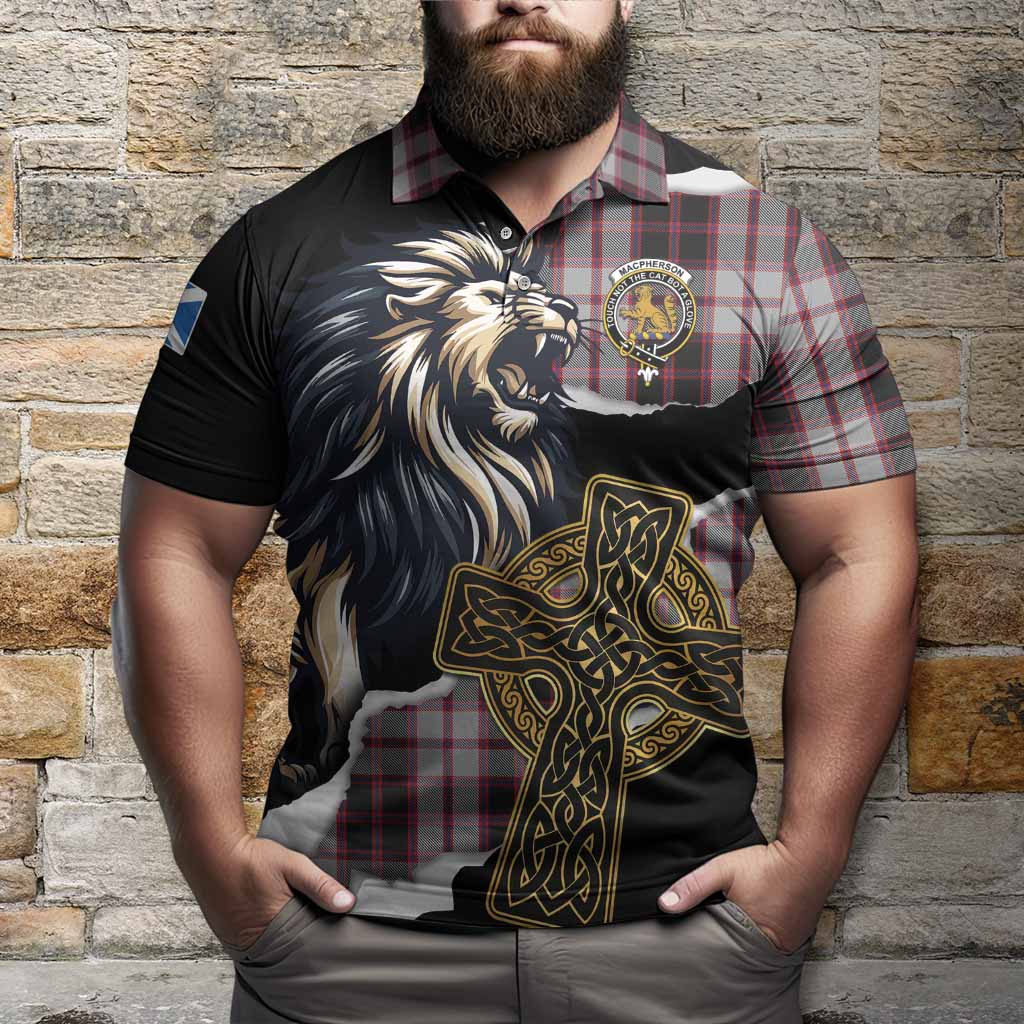 MacPherson (McPherson) Tartan Scottish Polo Shirt Lion Celtic Heritage
