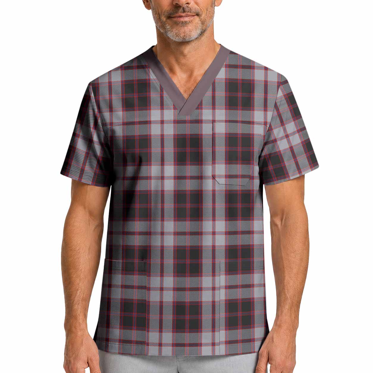 MacPherson (McPherson) Tartan Scrub Top XL - Tartan Vibes Clothing