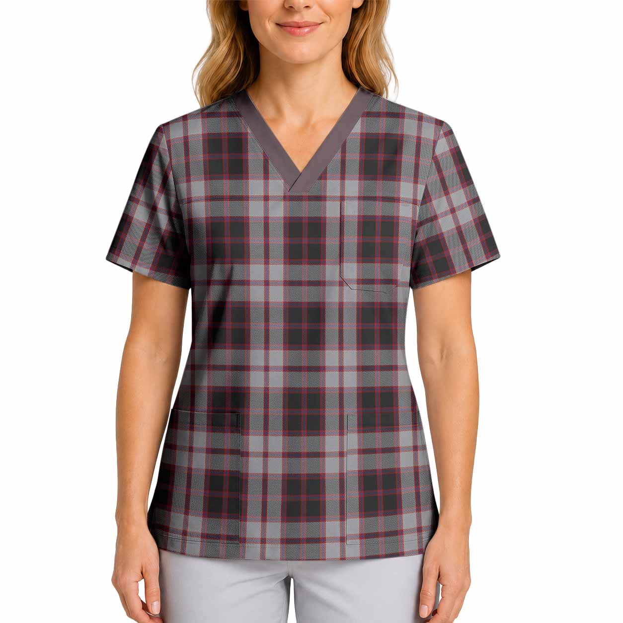 MacPherson (McPherson) Tartan Scrub Top 4XL - Tartan Vibes Clothing