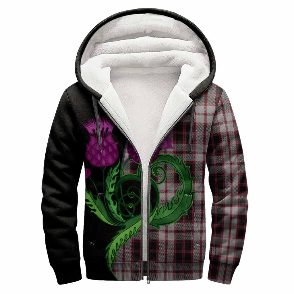 MacPherson (McPherson) Tartan Sherpa Hoodie Traditional Scottish Thistle
