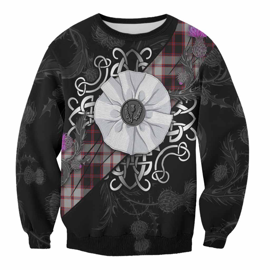 MacPherson (McPherson) Tartan Sweatshirt Jacobite White Rose Unisex - Tartan Vibes Clothing