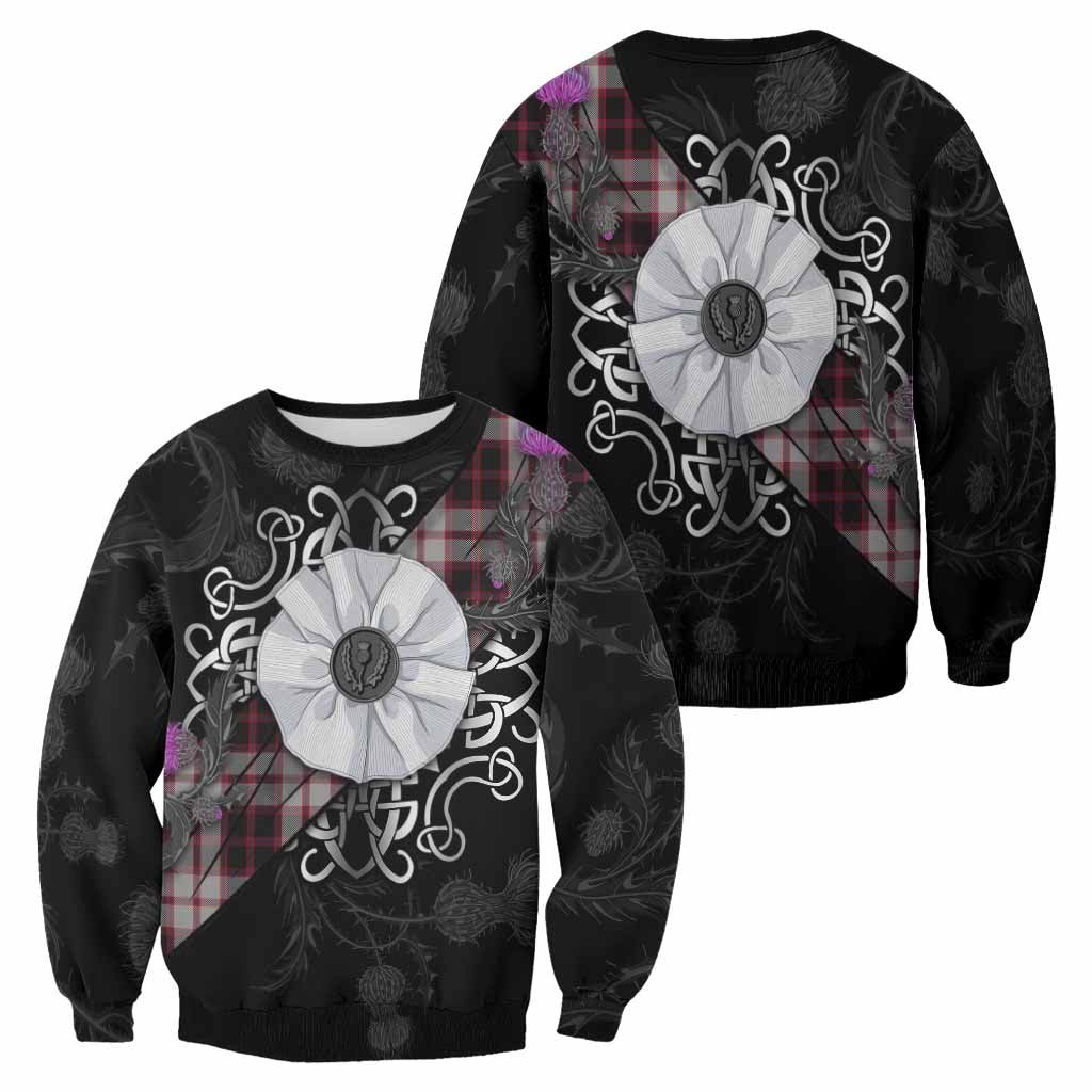 MacPherson (McPherson) Tartan Sweatshirt Jacobite White Rose - Tartan Vibes Clothing