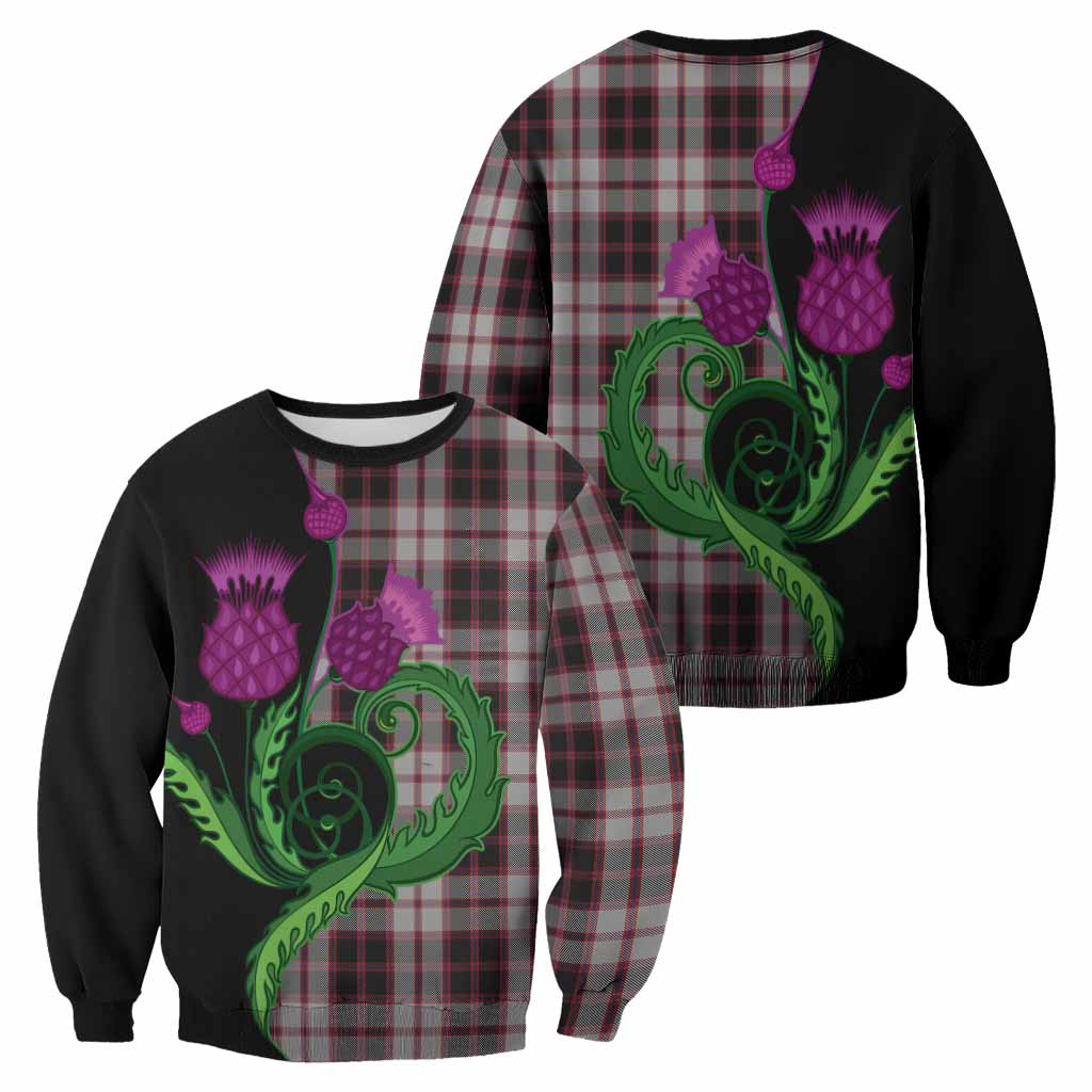 MacPherson (McPherson) Tartan Sweatshirt Traditional Scottish Thistle