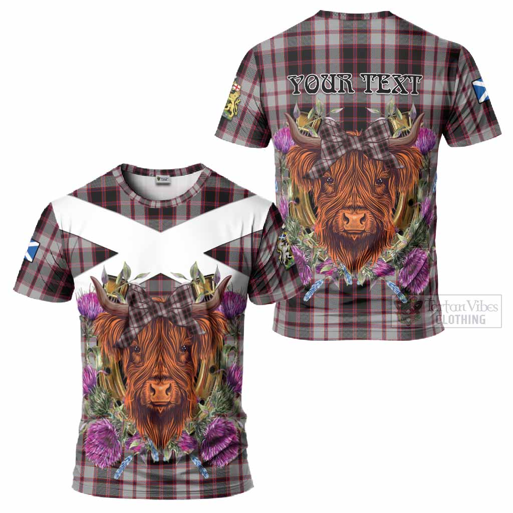 MacPherson (McPherson) Tartan T-Shirt Scottish Thistle Heilan Coo
