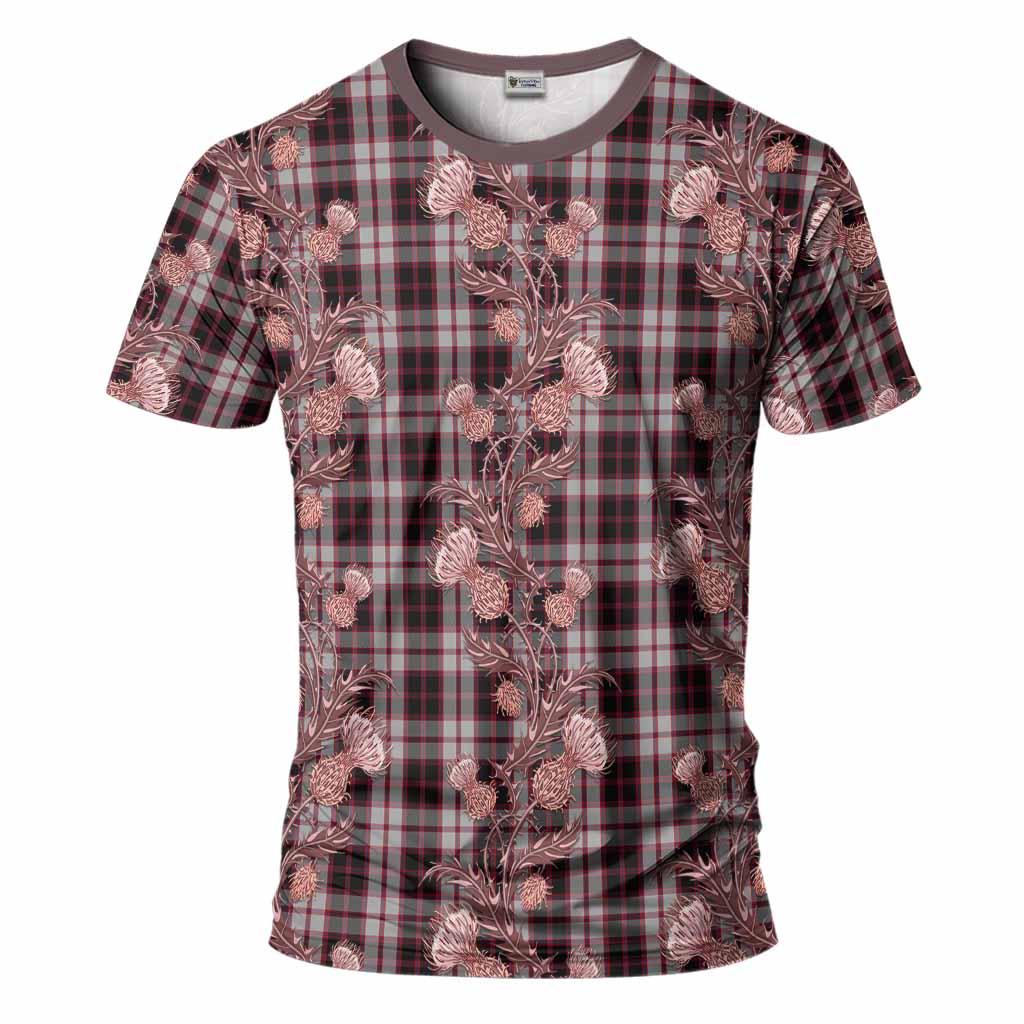 MacPherson (McPherson) Tartan T-Shirt Seamless Scottish Thistle Flowers