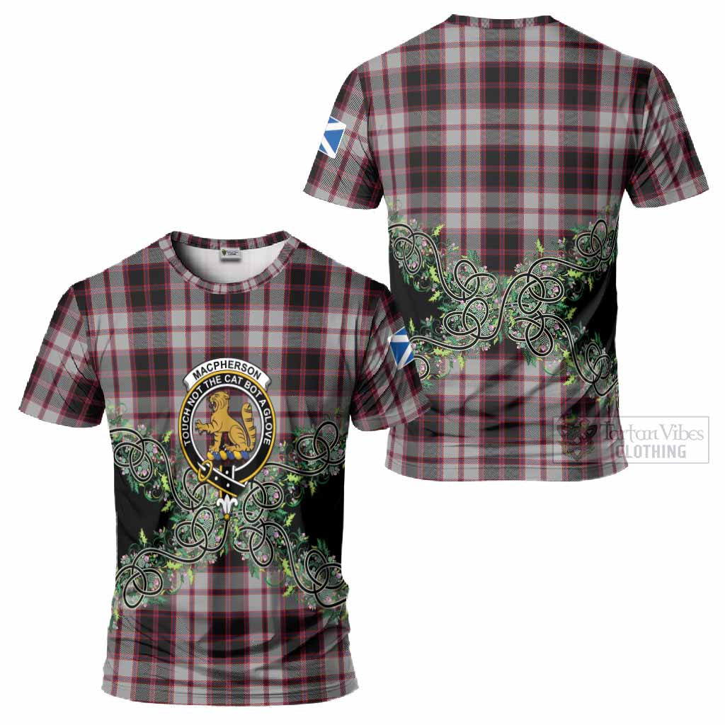 MacPherson (McPherson) Tartan T-Shirt Thistle Scottish Spirit