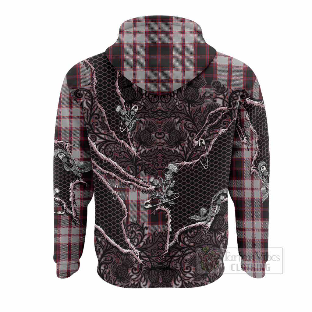 MacPherson (McPherson) Tartan Thistle Dark Gothic Hoodie - Tartan Vibes Clothing