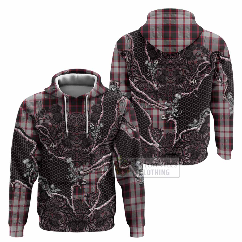 MacPherson (McPherson) Tartan Thistle Dark Gothic Hoodie - Tartan Vibes Clothing