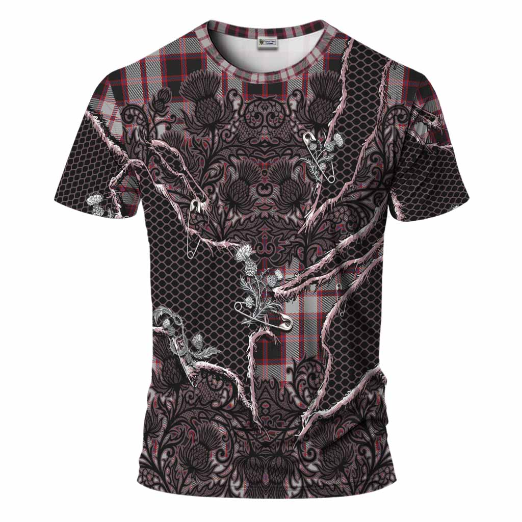 MacPherson (McPherson) Tartan Thistle Dark Gothic T-Shirt Kid's Shirt - Tartan Vibes Clothing