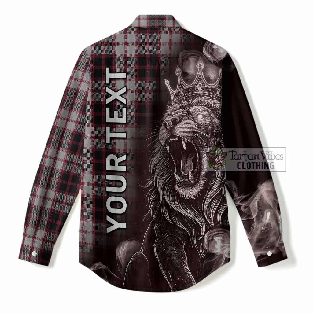 MacPherson (McPherson) Tartan Women Casual Shirt Roaring Lion Heritage
