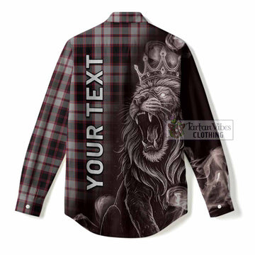 MacPherson (McPherson) Tartan Women Casual Shirt Roaring Lion Heritage