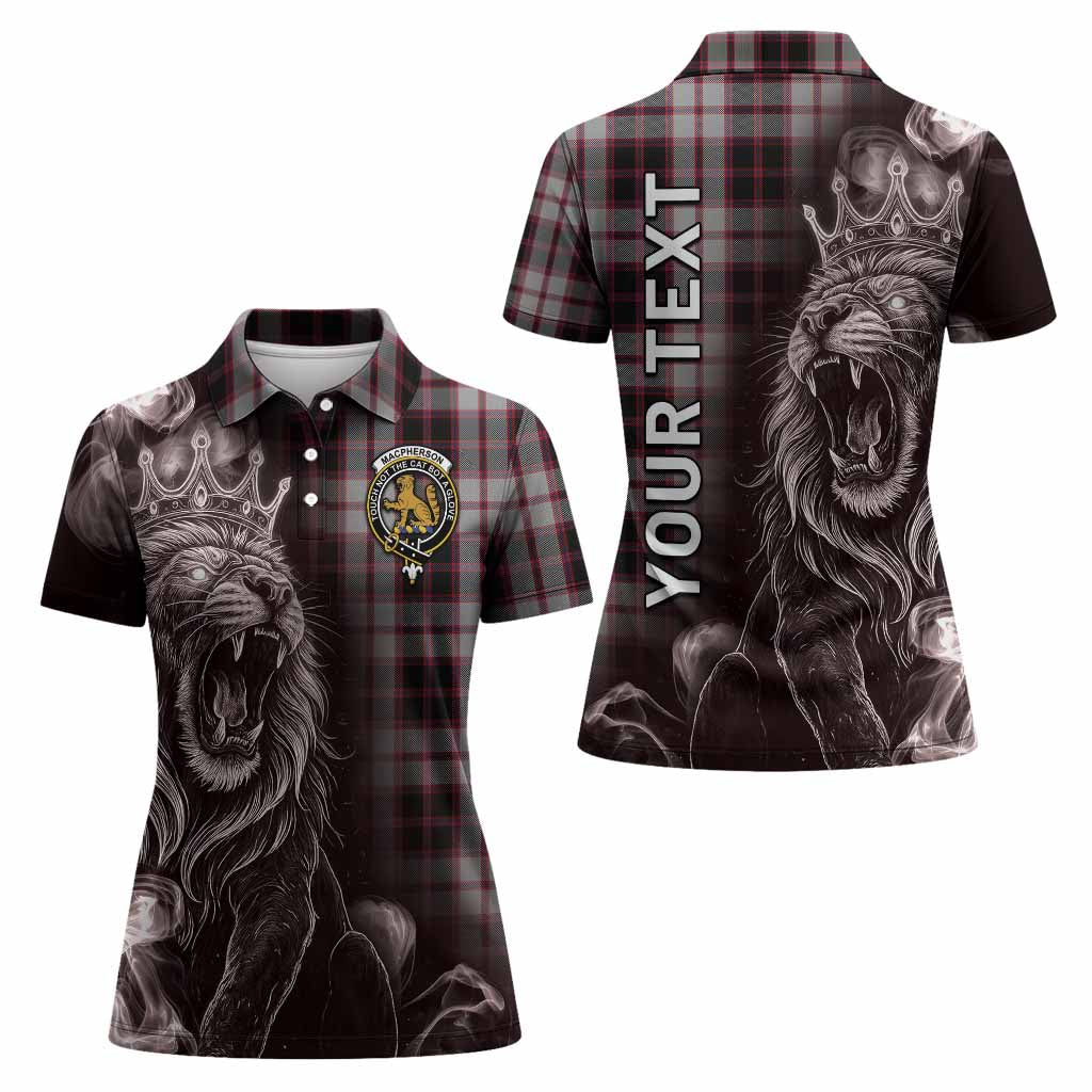 MacPherson (McPherson) Tartan Women Polo Shirt Roaring Lion Heritage