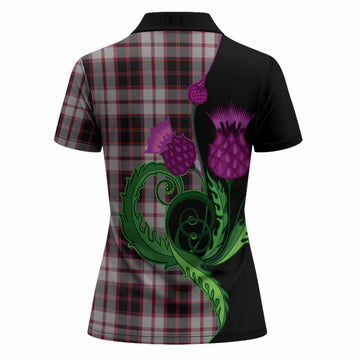 MacPherson (McPherson) Tartan Women Polo Shirt Traditional Scottish Thistle