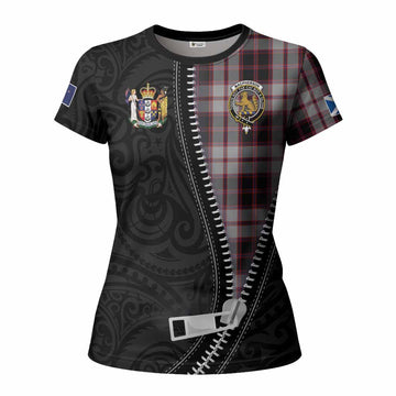 MacPherson (McPherson) Tartan Women T shirt New Zealand Pattern Unique Zipper Stylized