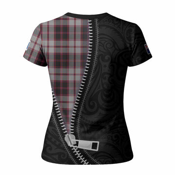 MacPherson (McPherson) Tartan Women T shirt New Zealand Pattern Unique Zipper Stylized