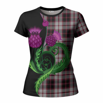 MacPherson (McPherson) Tartan Women T shirt Traditional Scottish Thistle