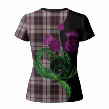 MacPherson (McPherson) Tartan Women T shirt Traditional Scottish Thistle