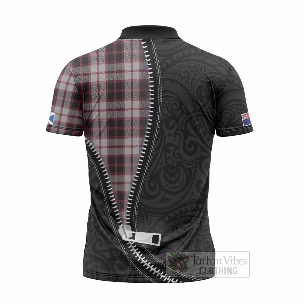 MacPherson (McPherson) Tartan Zipper Polo Shirt New Zealand Pattern Unique Zipper Stylized