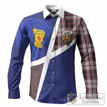 MacPherson (McPherson) The Scottish Football Crest Long Sleeve Button Shirts Lion-Tartan Army