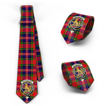 MacPherson Modern Tartan Classic Necktie with Family Crest