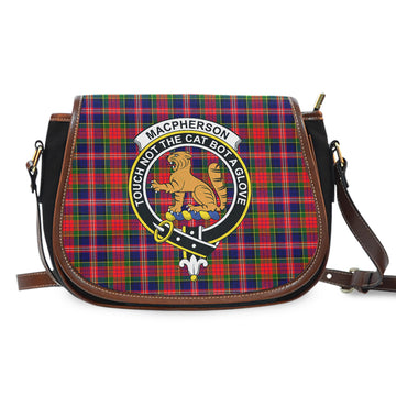 MacPherson Modern Tartan Saddle Bag with Family Crest