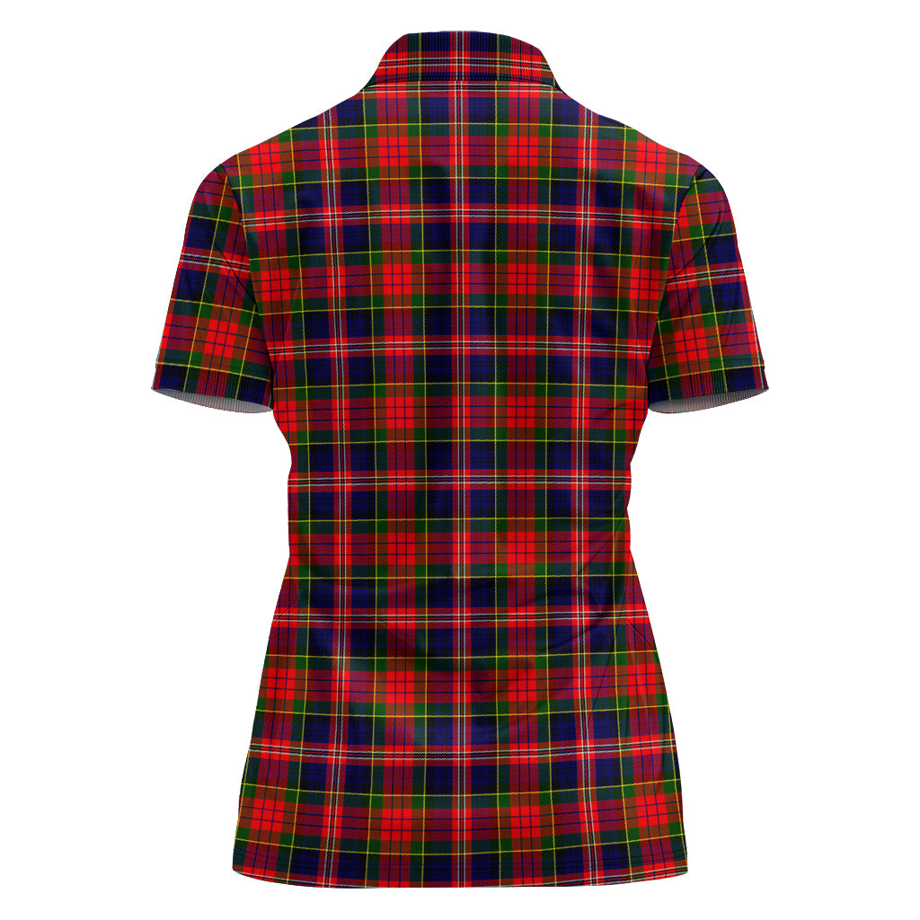 macpherson-modern-tartan-polo-shirt-with-family-crest-for-women