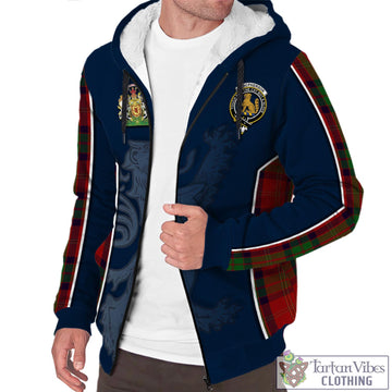 MacPherson of Cluny Tartan Sherpa Hoodie with Family Crest and Lion Rampant Vibes Sport Style