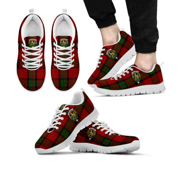 MacPherson of Cluny Tartan Sneakers with Family Crest