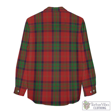 MacPherson of Cluny Tartan Womens Casual Shirt with Family Crest