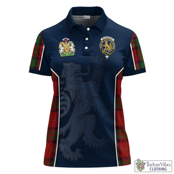 MacPherson of Cluny Tartan Women's Polo Shirt with Family Crest and Lion Rampant Vibes Sport Style