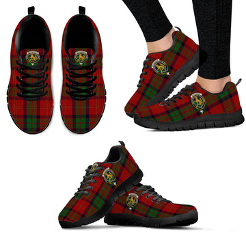 MacPherson of Cluny Tartan Sneakers with Family Crest