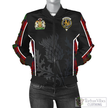 MacPherson of Cluny Tartan Bomber Jacket with Family Crest and Scottish Thistle Vibes Sport Style