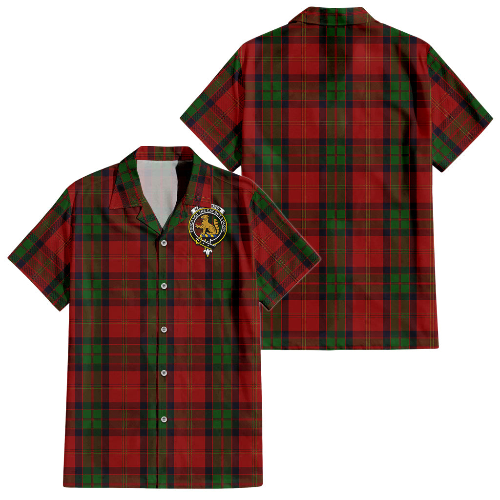 macpherson-of-cluny-tartan-short-sleeve-button-down-shirt-with-family-crest
