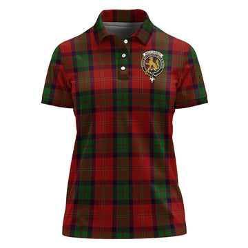 MacPherson of Cluny Tartan Polo Shirt with Family Crest For Women