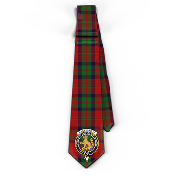 MacPherson of Cluny Tartan Classic Necktie with Family Crest