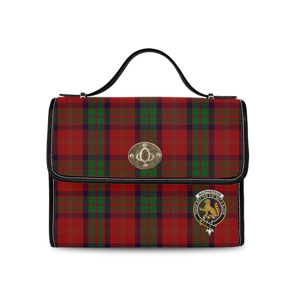 macpherson-of-cluny-tartan-leather-strap-waterproof-canvas-bag-with-family-crest