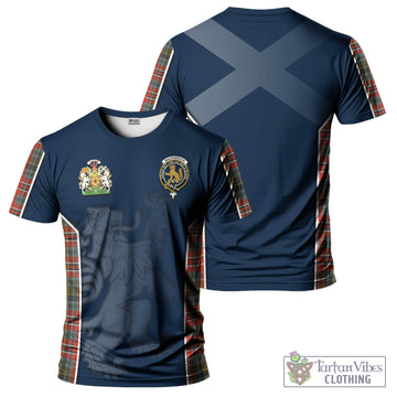 MacPherson Weathered Tartan T-Shirt with Family Crest and Lion Rampant Vibes Sport Style