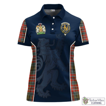 MacPherson Weathered Tartan Women's Polo Shirt with Family Crest and Lion Rampant Vibes Sport Style