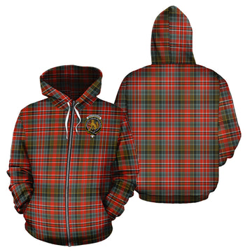 MacPherson Weathered Tartan Hoodie with Family Crest